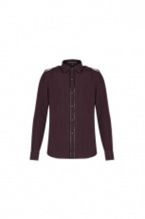  Military Style Shirt Punk Rave WY-1071CCM/BK-RD -  