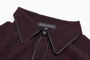  Military Style Shirt Punk Rave WY-1071CCM/BK-RD -  