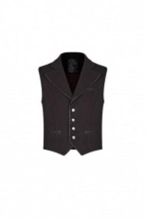  Simple Gentleman Style Vest Punk Rave WY-1072MJM/BK-RD -  