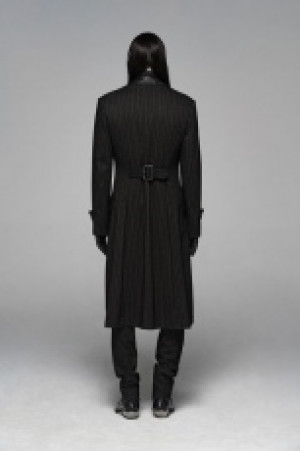  Gentleman Style Vertical Medium Long Coat Punk Rave WY-1073XCM/BK-CO -  