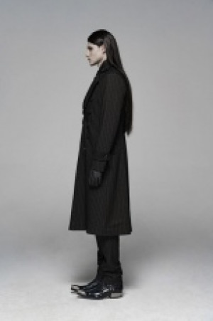  Gentleman Style Vertical Medium Long Coat Punk Rave WY-1073XCM/BK-CO -  