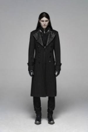  Gentleman Style Vertical Medium Long Coat Punk Rave WY-1073XCM/BK-CO -  
