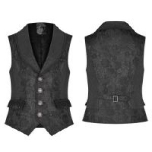  Victoria Jacquard Vest Punk Rave WY-1074MJM/BK -  