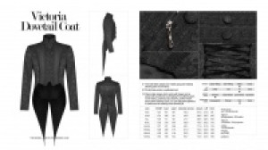  Victoria Dovetail Coat Punk Rave WY-1075LCM/BK -  