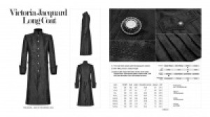 Victoria Jacquard Long Coat Punk Rave WY-1076XCM/BK -  
