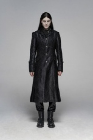  Victoria Jacquard Long Coat Punk Rave WY-1076XCM/BK -  