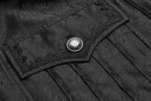  Victoria Jacquard Long Coat Punk Rave WY-1076XCM/BK -  