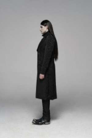  Vintage Gothic Jacquard Medium Long Coat Punk Rave WY-1078XCM/BK -  