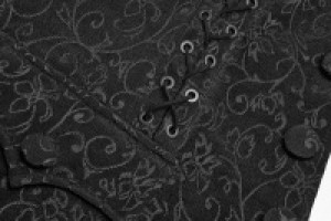  Vintage Gothic Jacquard Medium Long Coat Punk Rave WY-1078XCM/BK -  