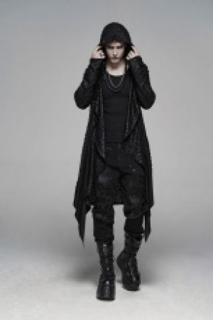  Diablo Vintage Long Coat Punk Rave WY-1086WYM/BK -  