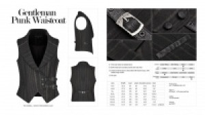  Gentleman punk waistcoat Punk Rave WY-1093MJM/BK-CO -  