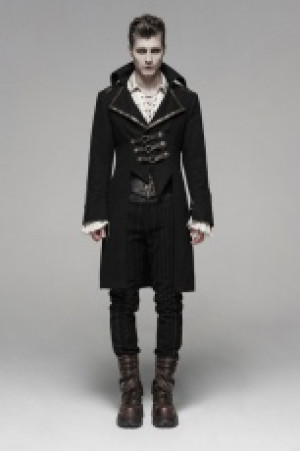 Steam Punk Long Coat Punk Rave WY-1095XDM/BK-CO -  