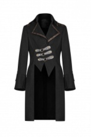  Steam Punk Long Coat Punk Rave WY-1095XDM/BK-CO -  