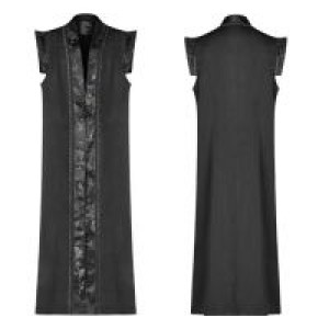  Chinese style long Waistcoat Punk Rave WY-1099MJM/BK -  