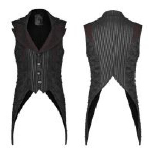  Gothic Decadent Asymmetric Vest Punk Rave WY-1101MJM/BK-RD -  