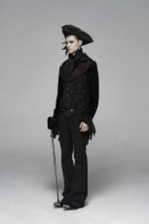  Gothic Decadent Asymmetric Vest Punk Rave WY-1101MJM/BK-RD -  