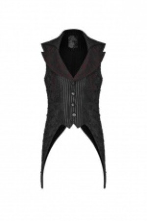  Gothic Decadent Asymmetric Vest Punk Rave WY-1101MJM/BK-RD -  