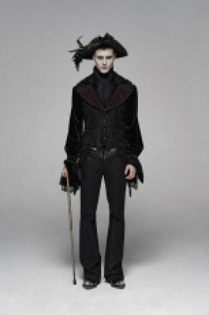  Gothic Decadent Asymmetric Vest Punk Rave WY-1101MJM/BK-RD -  