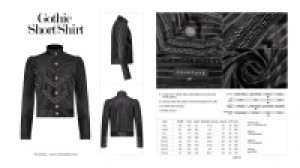  Gothic Short Shirt Punk Rave WY-1103XDM/BK -  