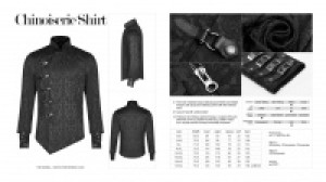  Chinoiserie Shirt Punk Rave WY-1105CCM/BK -  