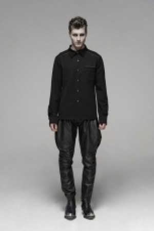  Punk Light Metal Zipper Shirt Punk Rave WY-1110CCM/BK -  