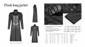  Punk long jacket Punk Rave WY-1111XCM/BK -  