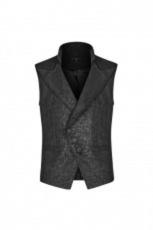  Gothic Floral Short Waistcoat Punk Rave WY-1112MJM/BK -  
