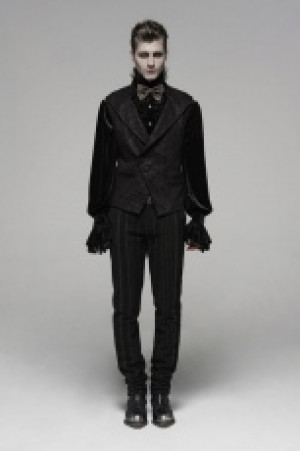  Gothic Floral Short Waistcoat Punk Rave WY-1112MJM/BK -  