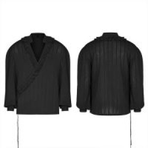  Gothic Low-cut Loose Shirt Punk Rave WY-1113CCM/BK -  