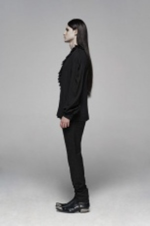  Gothic Low-cut Loose Shirt Punk Rave WY-1113CCM/BK -  