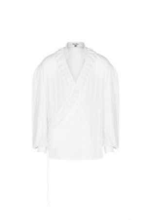    Gothic Low-cut Loose Shirt Punk Rave WY-1113CCM/WH -  