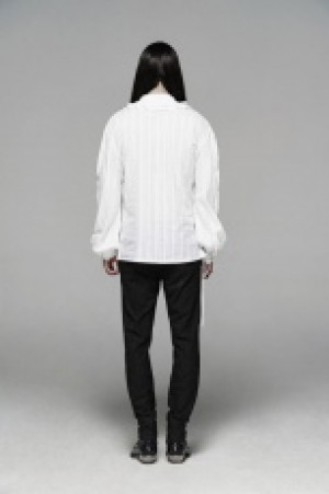    Gothic Low-cut Loose Shirt Punk Rave WY-1113CCM/WH -  