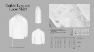    Gothic Low-cut Loose Shirt Punk Rave WY-1113CCM/WH -  