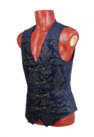  Gothic Palace Printed Vest Punk Rave Y-452/BK-BL -  