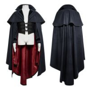  Gothic Vampire Count Cape Coat Punk Rave Y-709/BL -  