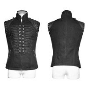  Military Uniform Vest Punk Rave Y-711/BK -  