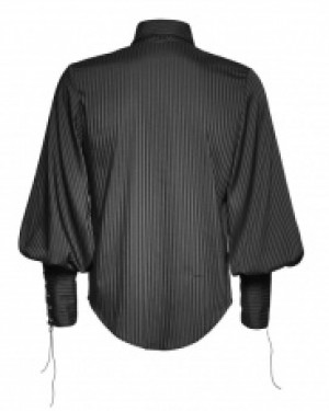 Steam Punk Striped Shirt Punk Rave Y-719/BL -  