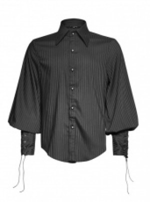  Steam Punk Striped Shirt Punk Rave Y-719/BL -  