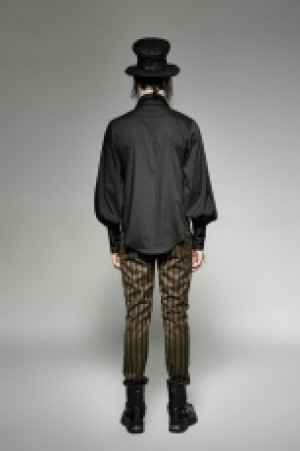 Steam Punk Striped Shirt Punk Rave Y-719/BL -  