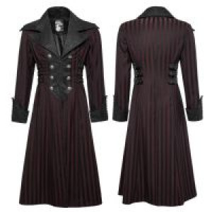  Gentleman Steam Punk Arctic Wolf Collar Long Coat Punk Rave Y-742/RD-ST -  