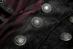  Gentleman Steam Punk Arctic Wolf Collar Long Coat Punk Rave Y-742/RD-ST -  