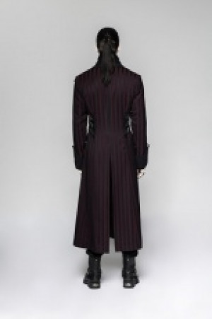  Gentleman Steam Punk Arctic Wolf Collar Long Coat Punk Rave Y-742/RD-ST -  