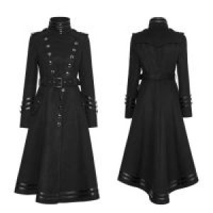  Military Uniform Worsted Long Coat Punk Rave Y-766/BK -  