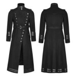  Military Uniform Worsted Long Coat Punk Rave Y-766/BK -  