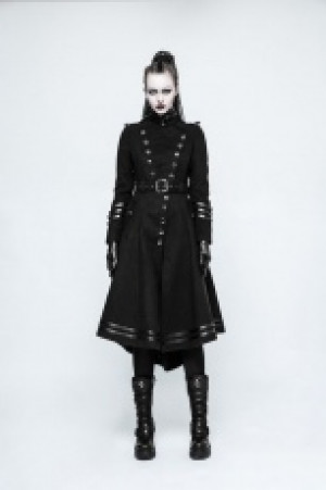  Military Uniform Worsted Long Coat Punk Rave Y-766/BK -  