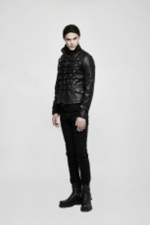  Military Uniform Short Coat Punk Rave Y-768/BK -  