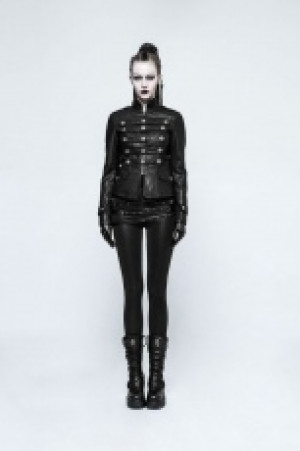  Military Uniform Short Coat Punk Rave Y-768/BK -  