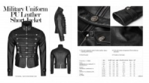  Military Uniform Short Coat Punk Rave Y-768/BK -  