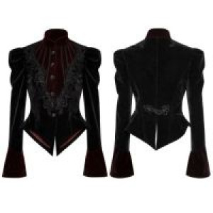  Gothic Scissor-tail Dress Jacket Punk Rave Y-769/BK-RD -  