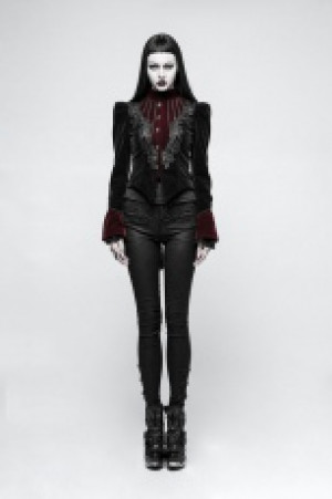  Gothic Scissor-tail Dress Jacket Punk Rave Y-769/BK-RD -  